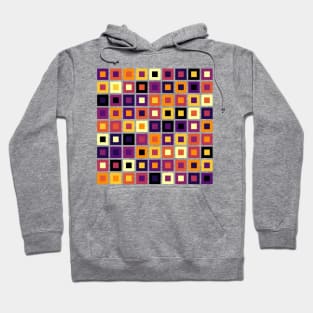 Abstract Square Geometric | Pop Fashion Modern Fusion Sparse Black Red Yellow Hoodie